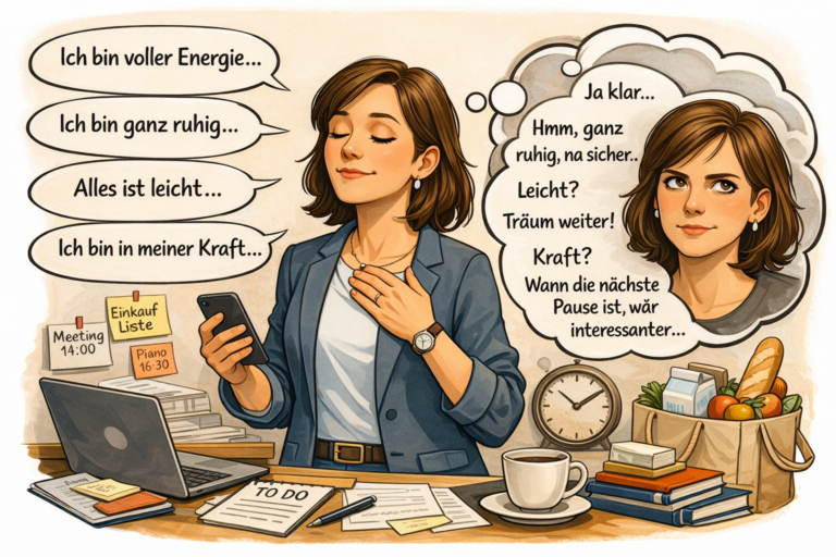 Positive Affirmationen vs. Skeptische Gedanken